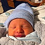 Sawyer joined the competition — help win amazing prizes! newborn, baby, sleeping, hat, blanket, cozy, smile, face, child, infant, soft, wrapped, portrait, cute, warm, clothing, headwear, indoor, resting, peaceful