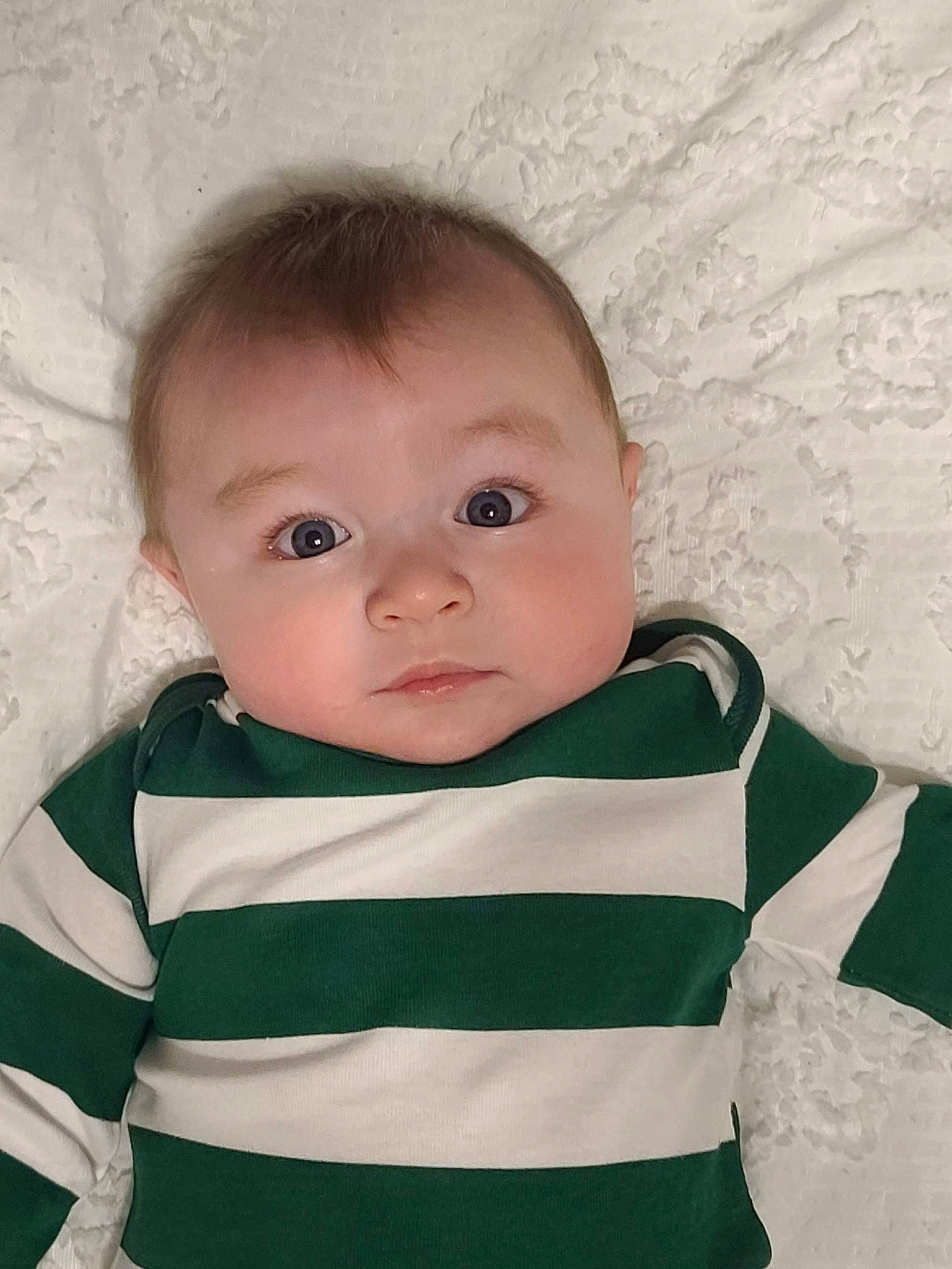 Brandon joined the competition — help win amazing prizes! baby, baby_toddler_clothing, cheek, child, collar, comfort, eye, eyebrow, eyelash, human_body, iris, lip, neck, nose, pattern, person, sitting, skin, sleeve, t_shirt