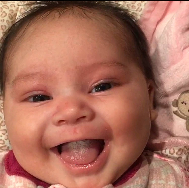 Makayla joined the competition — help win amazing prizes! baby, baby_making_funny_faces, cheek, child, chin, close_up, eye, eyebrow, face, facial_expression, forehead, head, joy, laugh, lip, mouth, nose, organ, person, skin