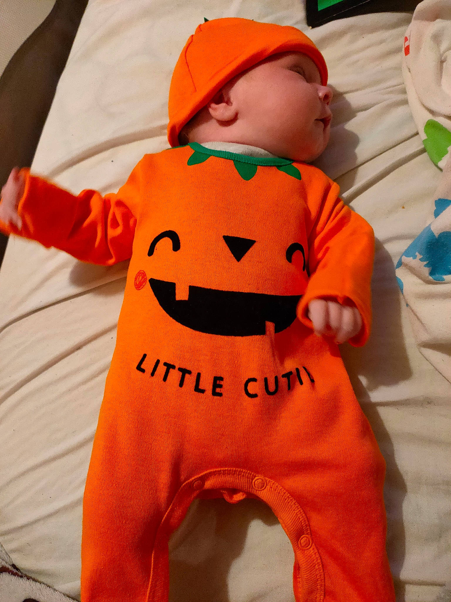 Kobi joined the competition — help win amazing prizes! animation, baby, baby_products, baby_toddler_clothing, calabaza, cap, child, fictional_character, fun, happy, hat, linens, orange, outerwear, person, plush, sleeve, stuffed_toy, t_shirt, toddler
