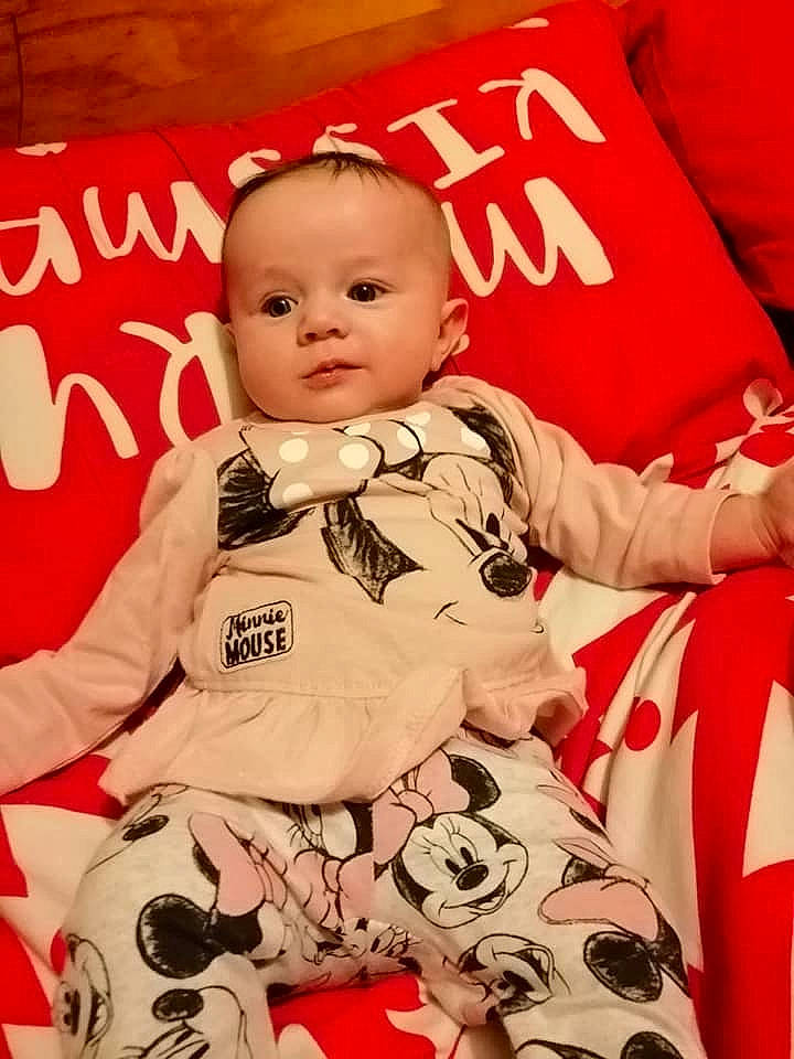 Abbey is registered to the contest to win money with this photo: baby, cheek, child, person, toddler