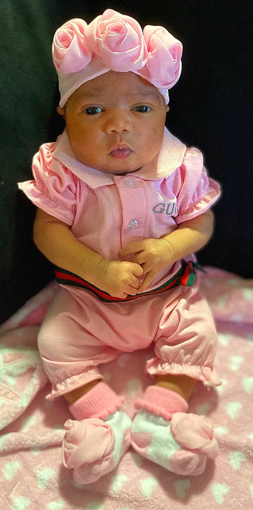 Kamiyah joined the competition — help win amazing prizes! baby, cheek, child, headwear, person, pink, skin, smile, toddler