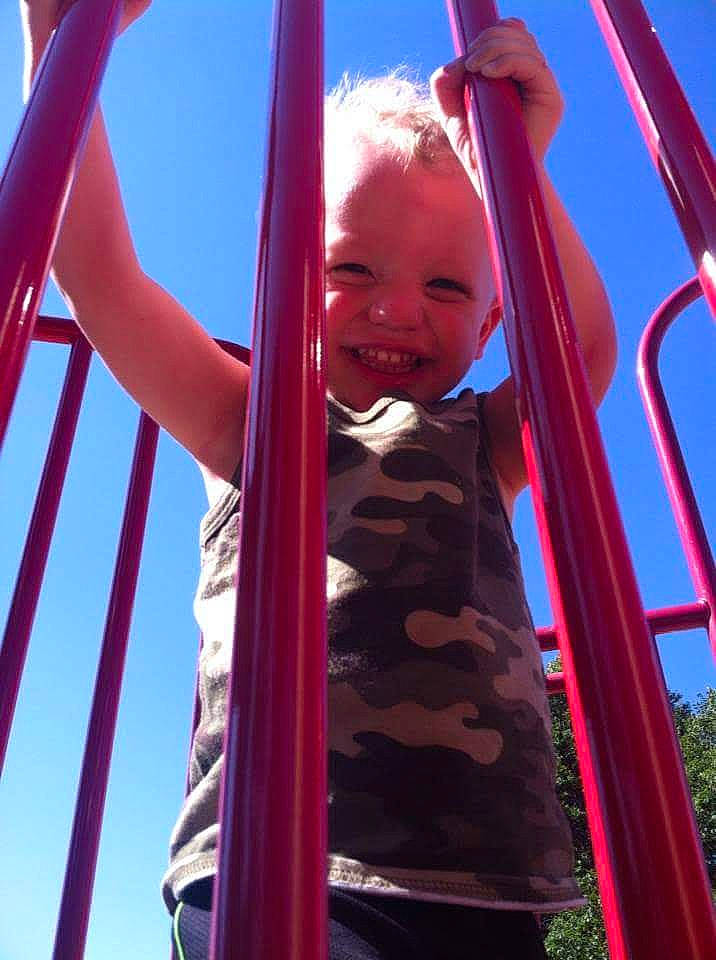 Thomas joined the competition — help win amazing prizes! baby, beauty, chute, city, electric_blue, fun, happy, joy, leisure, magenta, nonbuilding_structure, outdoor_play_equipment, person, play, playground, playground_slide, pole, public_space, recreation, sky