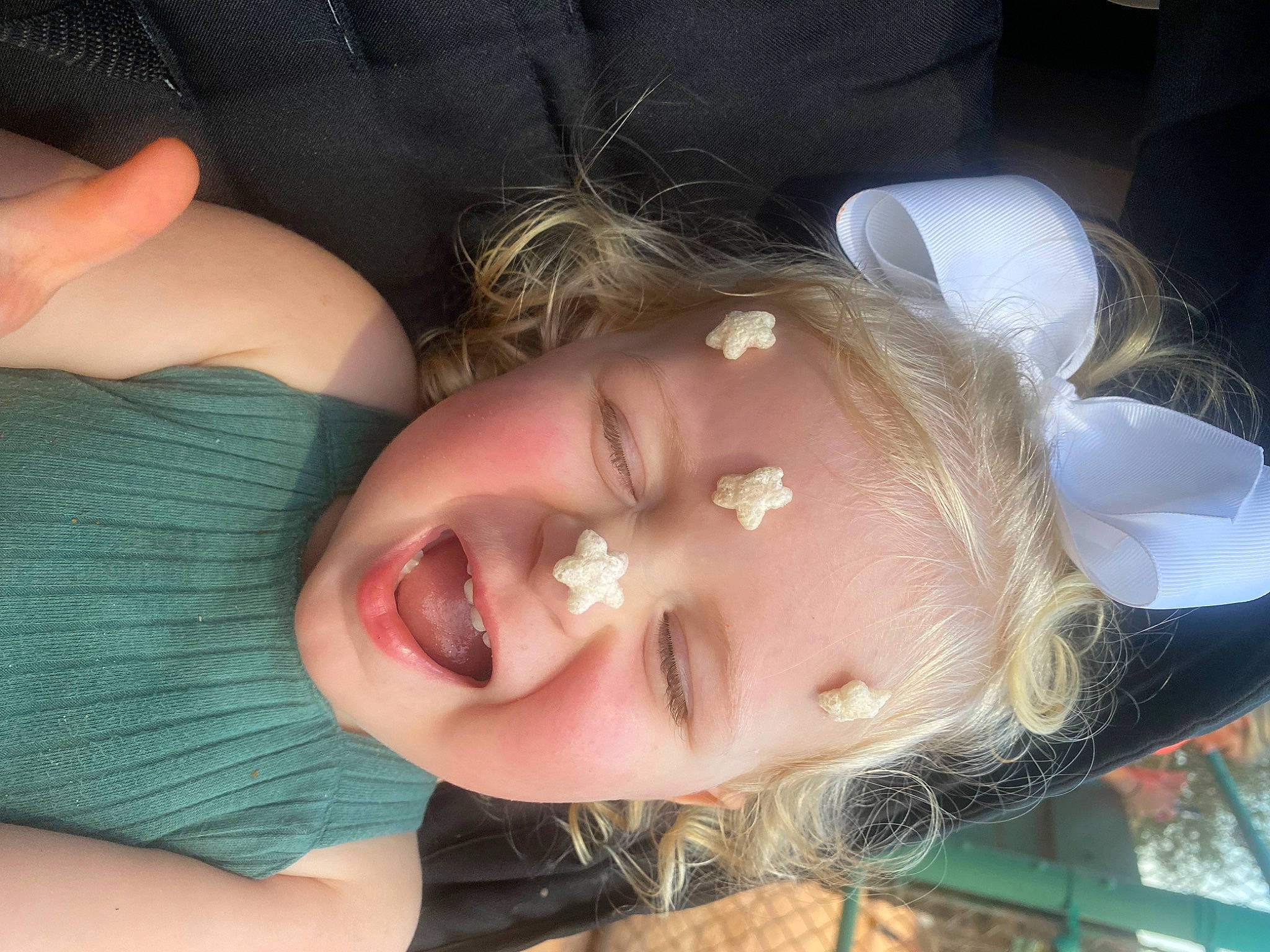 Marleigh joined the competition — help win amazing prizes! blond, cheek, ear, elbow, eyelash, fun, gesture, grass, happy, iris, jaw, lip, mouth, neck, nose, person, skin, smile, summer, throat