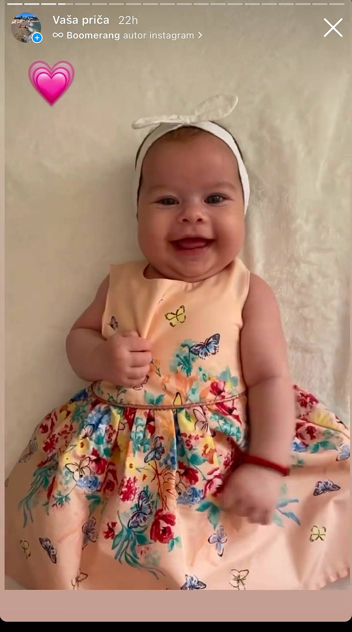 Lorena participe au concours pour gagner de l'argent avec cette photo : baby, baby_products, baby_toddler_clothing, balloon, beauty, cheek, child, fun, happy, joy, magenta, organ, pattern, person, pink, room, skin, sleeve, smile, thigh