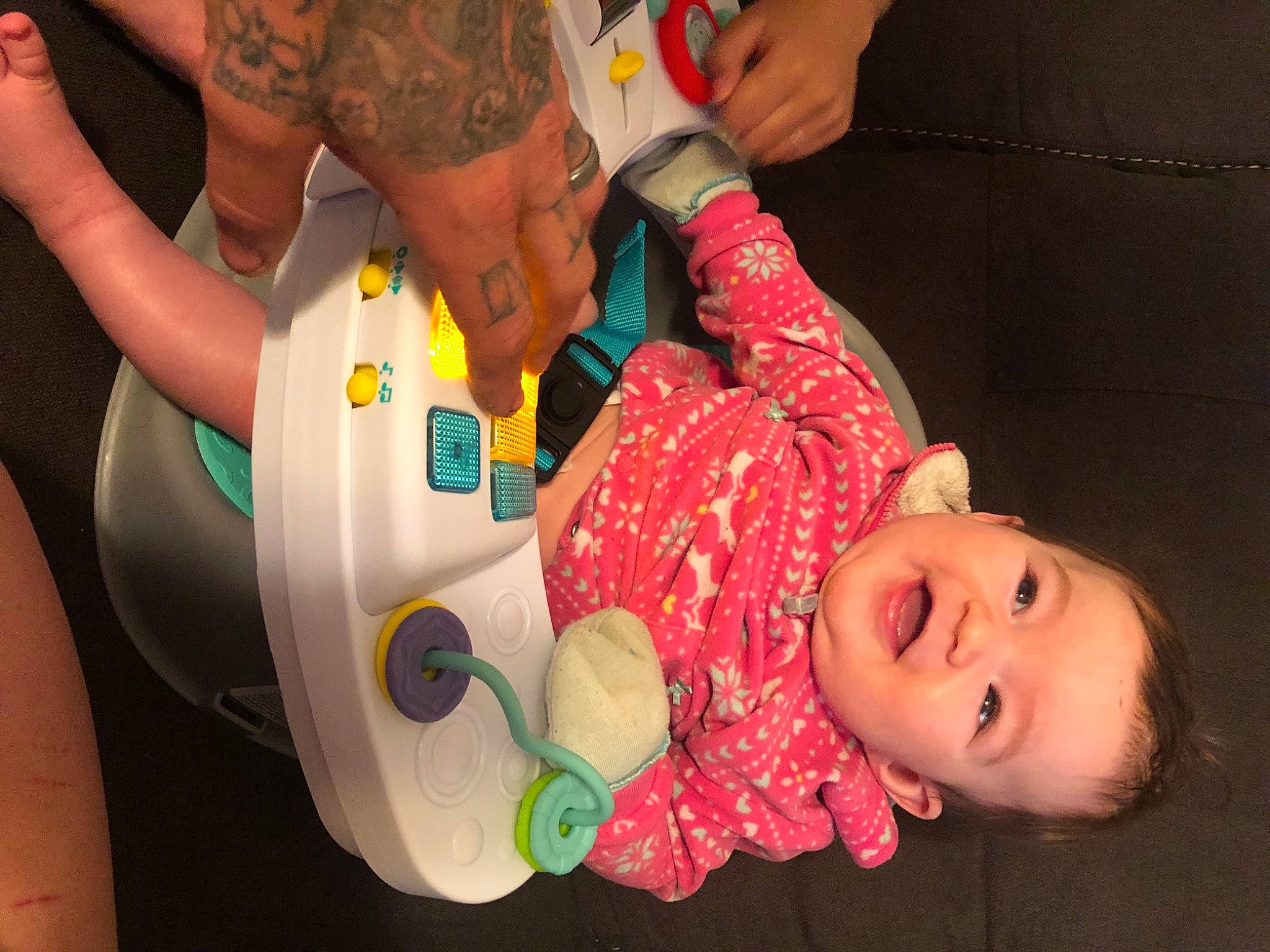 Elana joined the competition — help win amazing prizes! baby, baby_toddler_clothing, bracelet, child, event, face, fun, gesture, hand, happy, mouth, nail, party, pattern, person, room, skin, smile, toddler, wrist