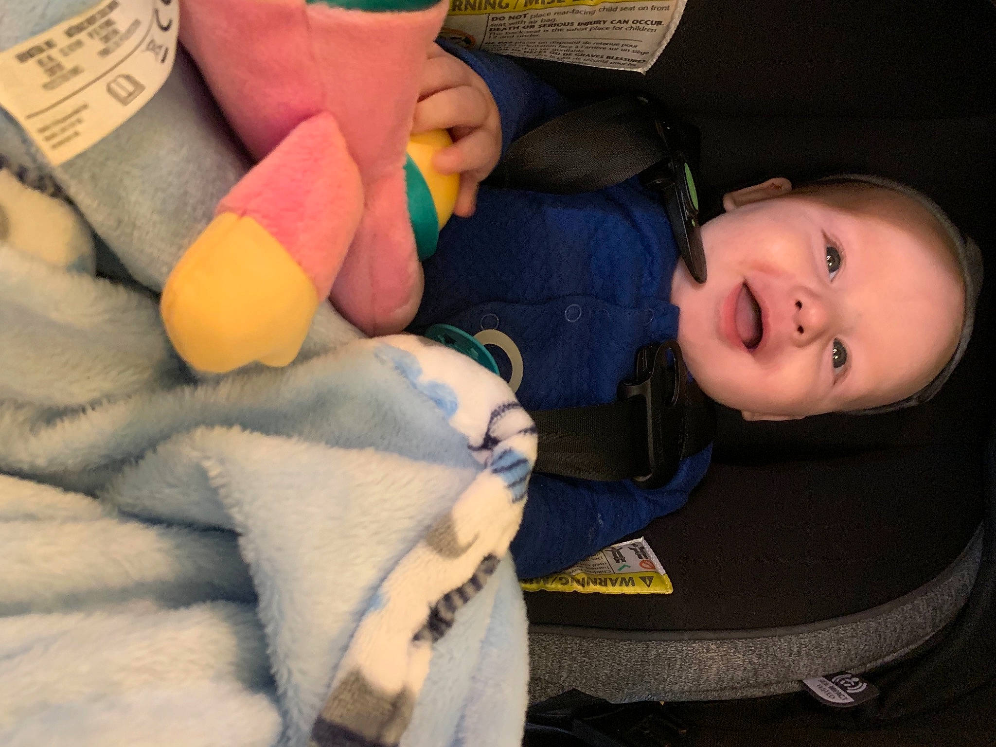 Sage joined the competition — help win amazing prizes! baby, baby_toddler_clothing, cheek, comfort, electric_blue, eye, finger, flash_photography, happy, head, human_body, linens, mouth, nail, nose, person, skin, smile, stuffed_toy, thumb