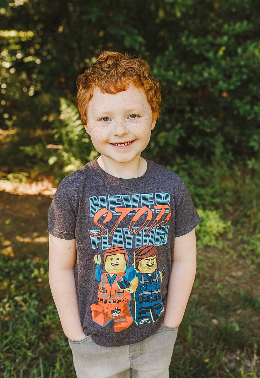 Ronald joined the competition — help win amazing prizes! active_shirt, child, chin, electric_blue, eye, flash_photography, fun, grass, hair, happy, joy, leisure, pattern, people_in_nature, person, plant, sleeve, smile, standing, t_shirt