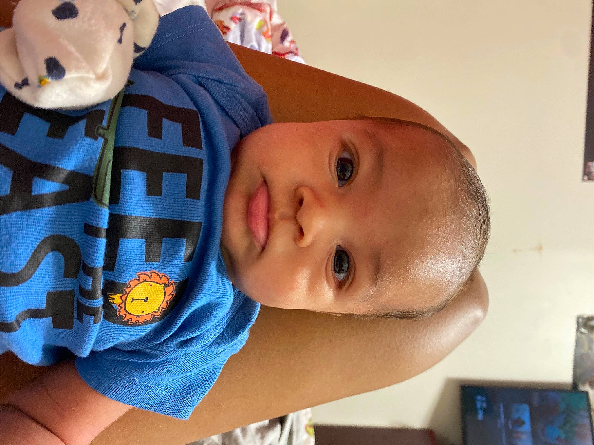 Cairo joined the competition — help win amazing prizes! baby, baby_toddler_clothing, blue, cap, cheek, child, eyelash, fun, happy, hat, lip, mouth, nose, person, picture_frame, room, skin, sleeve, smile, toddler