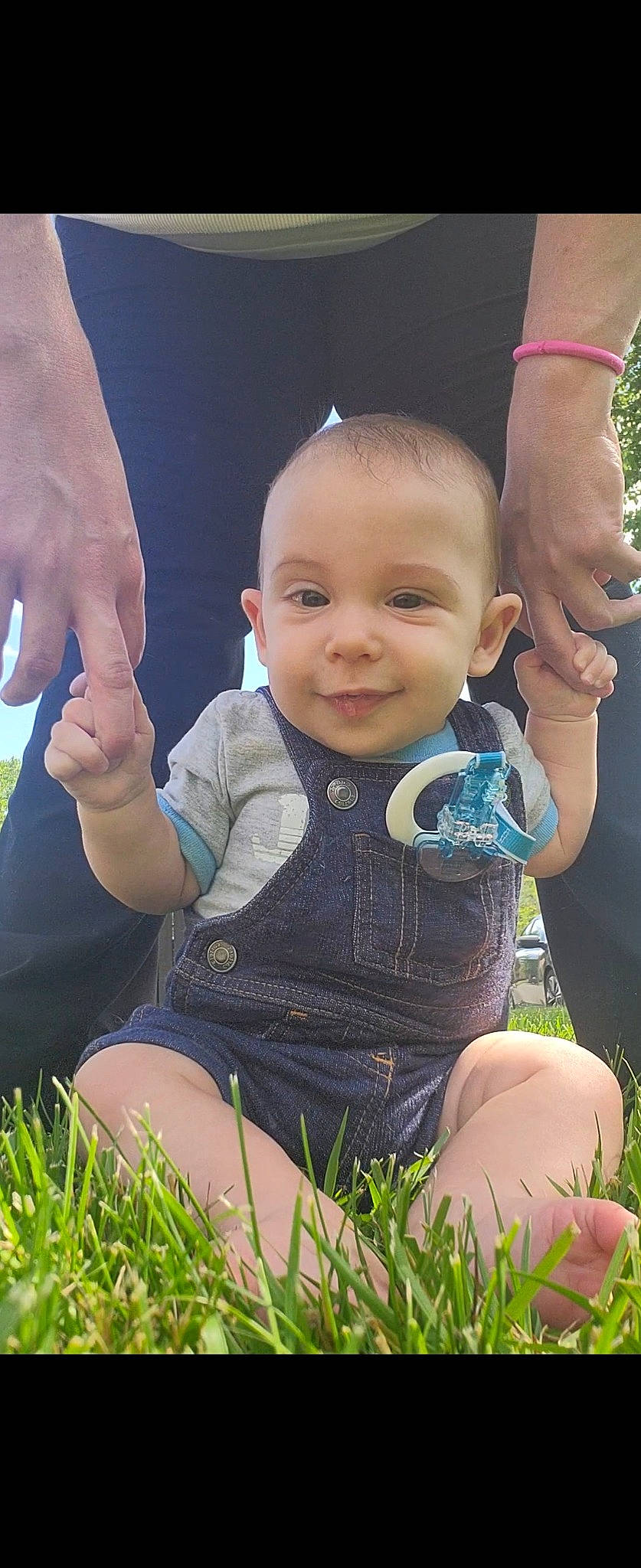 Johnathan joined the competition — help win amazing prizes! arm, baby, baby_toddler_clothing, cheek, eye, facial_expression, finger, gesture, grass, hand, happy, head, joy, leg, people_in_nature, person, plant, product, skin, sleeve