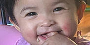 Jaylannie joined the competition — help win amazing prizes! baby, casual, cheeks, child, closeup, cute, expression, face, fun, hand, happy, indoor, person, pink_shirt, playing, portrait, short_hair, smiling, toddler, young_child