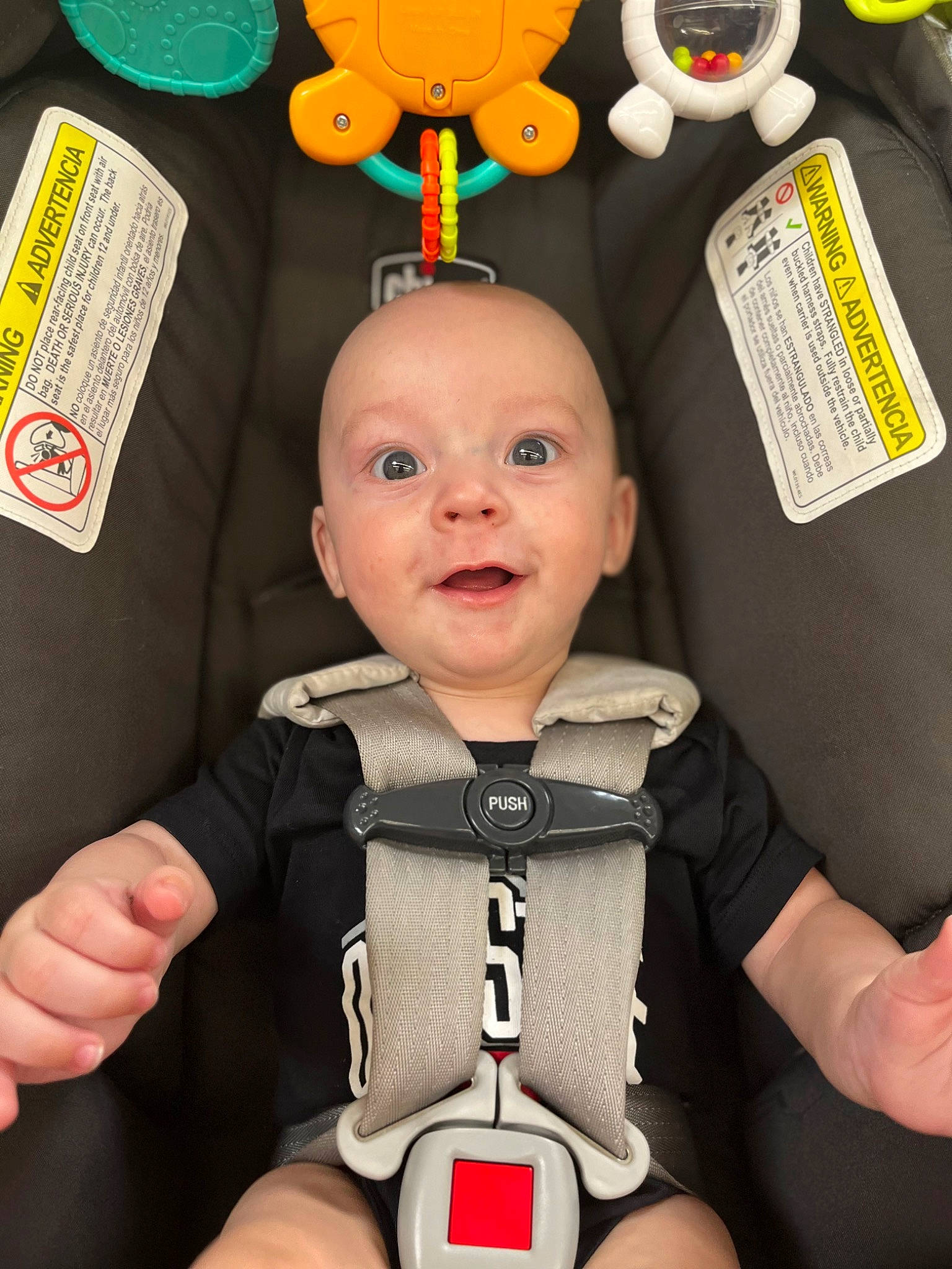 Dawson joined the competition — help win amazing prizes! baby, baby_toddler_clothing, calabaza, cheek, child, cool, finger, gesture, happy, organ, outerwear, person, product, pumpkin, sleeve, smile, t_shirt, thumb, toddler, white