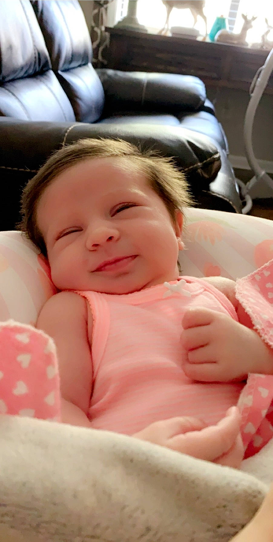 Adlee is registered to the contest to win money with this photo: baby, beauty, birth, cheek, child, face, mouth, nose, person, pink, skin, sleep, smile, toddler