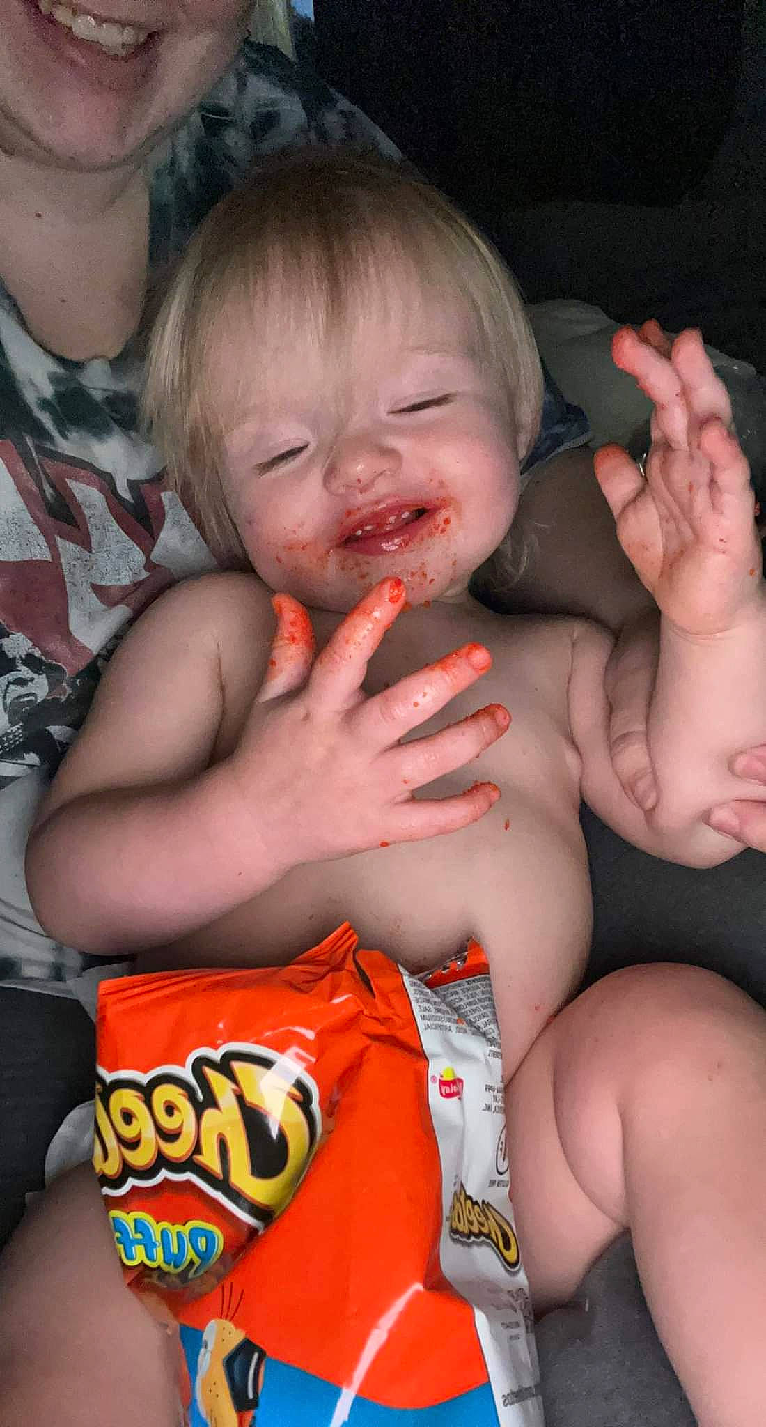 Cheyenne is registered to the contest to win money with this photo: baby, cheek, finger, gesture, hairstyle, hand, happy, head, human_body, joint, lip, mouth, muscle, nail, nose, organ, person, product, skin, smile