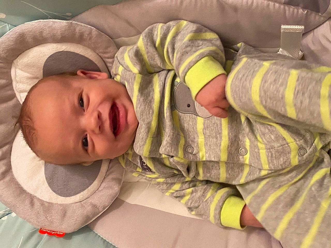 Kaesyn joined the competition — help win amazing prizes! baby, baby_products, baby_safety, baby_sleeping, baby_toddler_clothing, bedtime, cheek, child, comfort, head, human_body, linens, mouth, pattern, person, room, skin, sleep, sleeve, textile