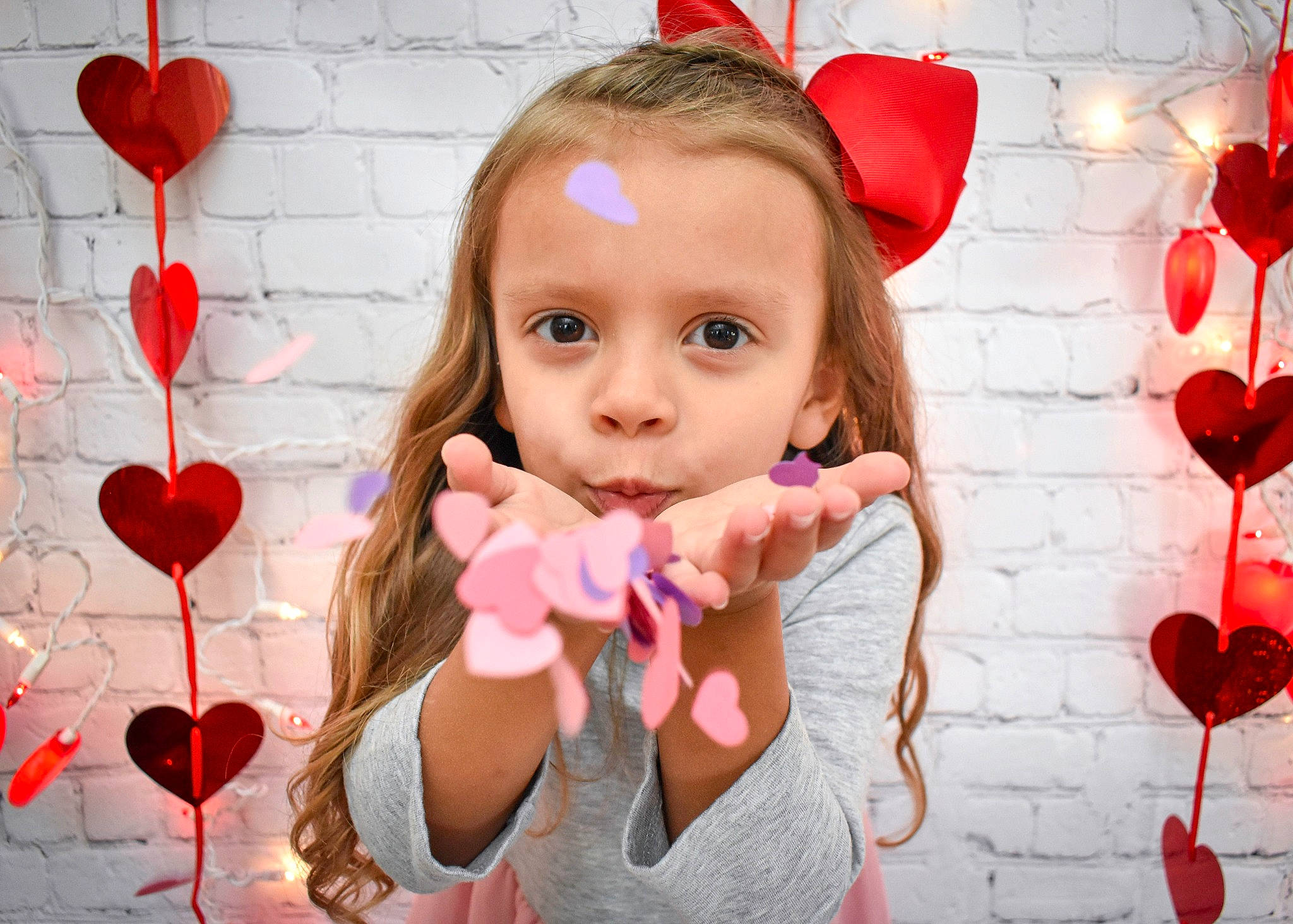 Olivia joined the competition — help win amazing prizes! child, happy, heart, holiday, love, person, petal, photography, pink, red, smile, toddler, valentines_day