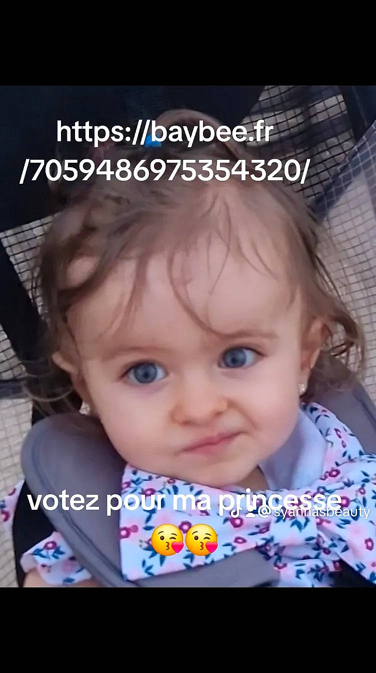 Cayetana participe au concours pour gagner de l'argent avec cette photo : baby, baby_toddler_clothing, cheek, chin, eye, eyebrow, eyelash, facial_expression, font, hairstyle, happy, human, iris, lip, nose, people, person, product, skin, smile