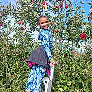 Emieliz joined the competition — help win amazing prizes! apple, child, clothing, face, female, food, fruit, furniture, girl, head, nature, outdoors, pants, person, photography, plant, portrait, produce, sitting, sleeve