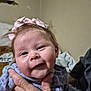 Lydia joined the competition — help win amazing prizes! accessories, baby, bodypart, clothing, face, finger, hand, happy, hat, head, headband, jewelry, knitwear, newborn, person, photography, portrait, smile, sweater, wrist