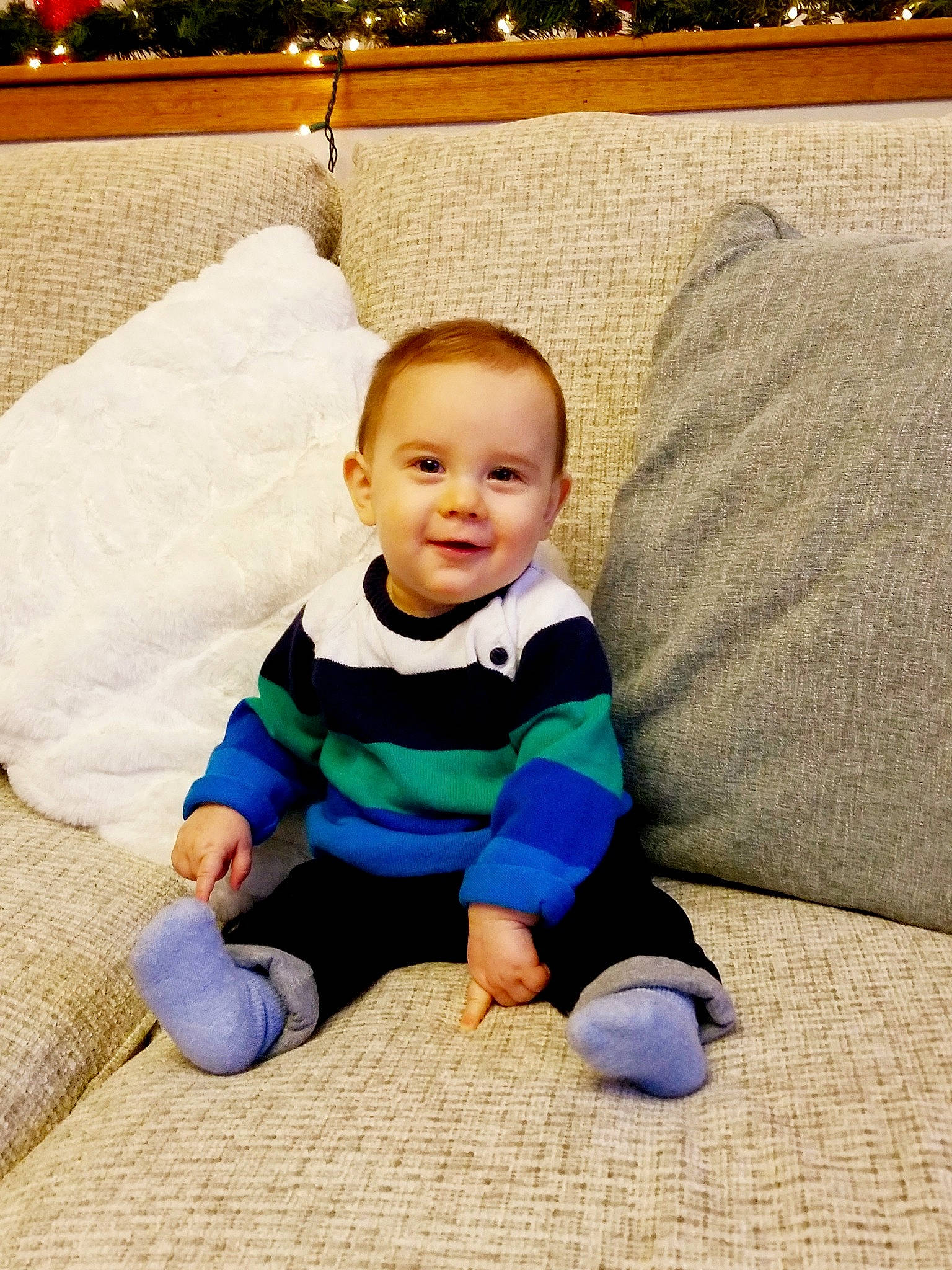 Knox joined the competition — help win amazing prizes! baby, carpet, cheek, child, floor, flooring, head, joy, leg, person, play, sitting, skin, smile, toddler