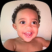 Espoir joined the competition — help win amazing prizes! toddler, child, smiling, happy, face, eyes, teeth, curly_hair, skin, portrait, closeup, baby, person, young_child, innocence, joy, expression, head, bare_shoulders, indoor