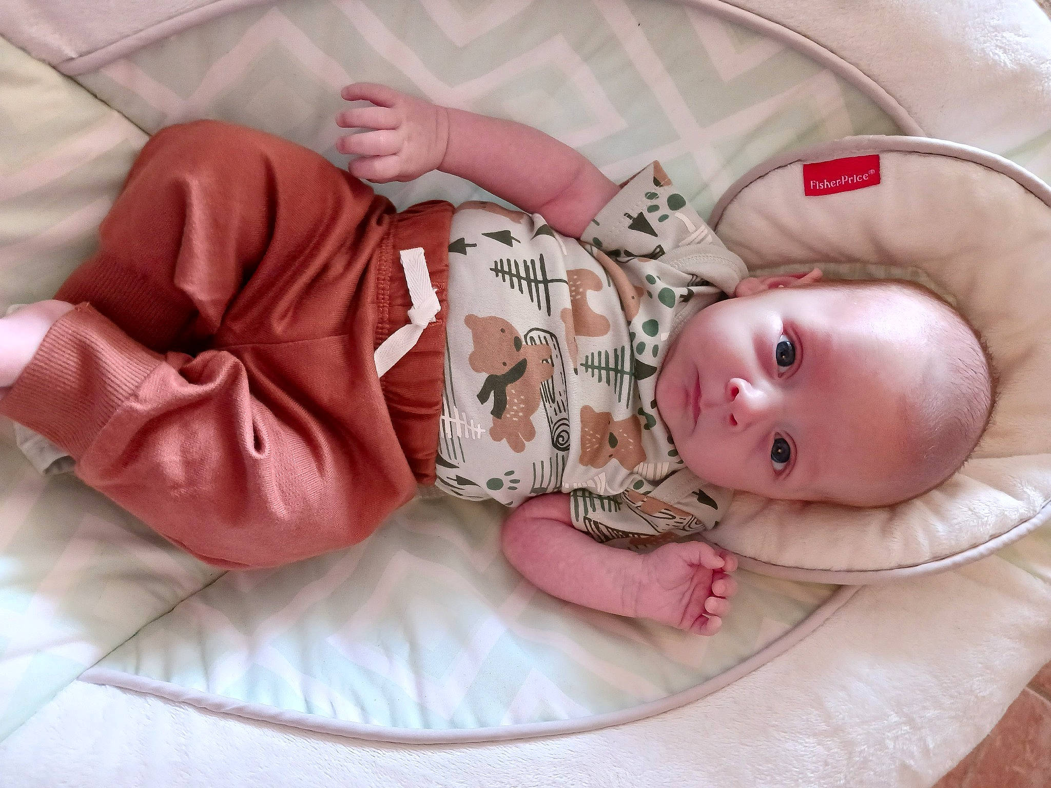 Tanner is registered to the contest to win money with this photo: baby, baby_products, baby_safety, baby_sleeping, baby_toddler_clothing, bedtime, cheek, child, comfort, eye, finger, hand, linens, mammal, person, pink, product, room, skin, textile