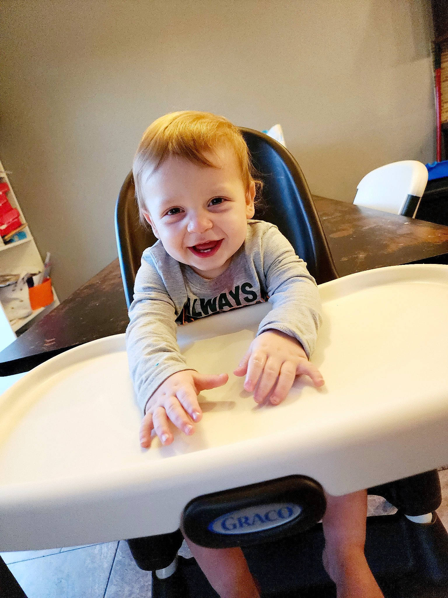 Tatum is registered to the contest to win money with this photo: auto_part, automotive_design, automotive_exterior, automotive_wheel_system, baby, car_seat, child, comfort, flash_photography, fun, happy, joy, motor_vehicle, person, play, product, room, sitting, smile, steering_wheel