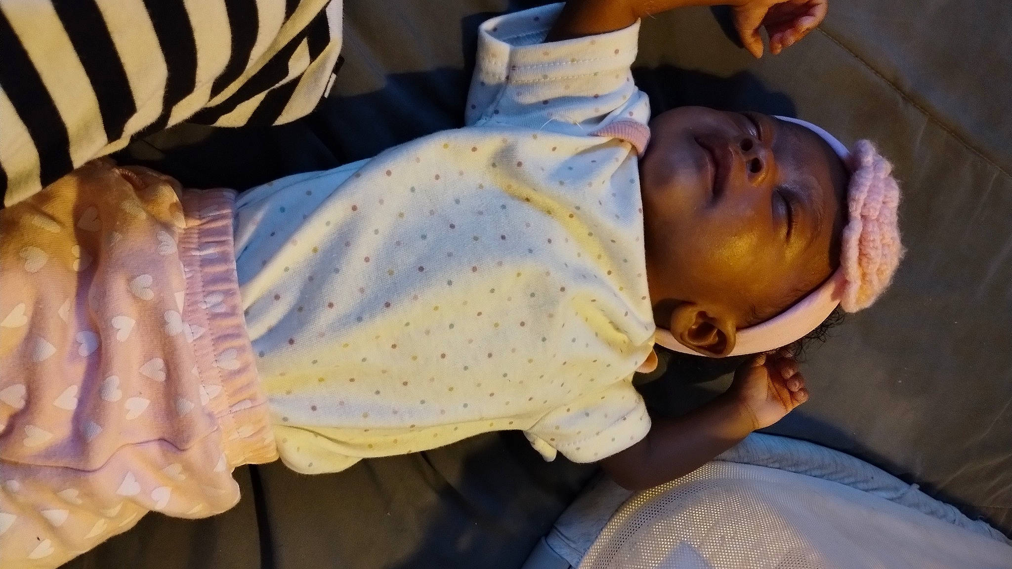 Amani joined the competition — help win amazing prizes! abdomen, baby, baby_products, baby_toddler_clothing, chest, child, comfort, elbow, eyelash, hat, linens, nap, pattern, person, room, sleep, sleeve, t_shirt, thigh, toddler