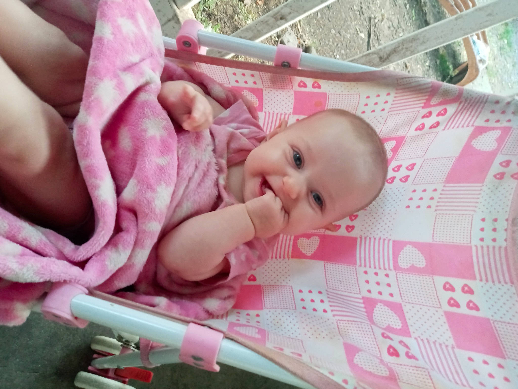 Khloe joined the competition — help win amazing prizes! baby, baby_carriage, baby_products, baby_safety, baby_toddler_clothing, cheek, child, comfort, eyelash, face, finger, happy, infant_bed, joy, linens, magenta, nail, person, pink, product