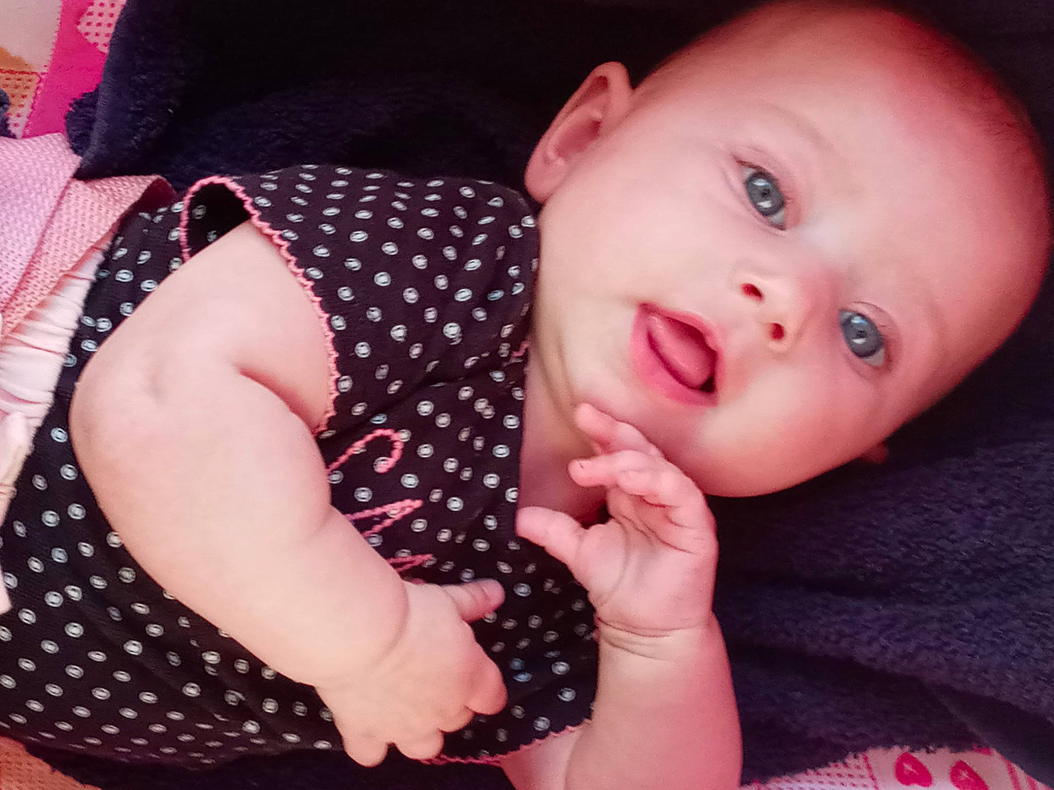 Khole joined the competition — help win amazing prizes! arm, baby_toddler_clothing, cheek, collar, eyelash, facial_expression, finger, gesture, hand, human_body, iris, lip, mouth, neck, nose, person, pink, product, skin, sleeve