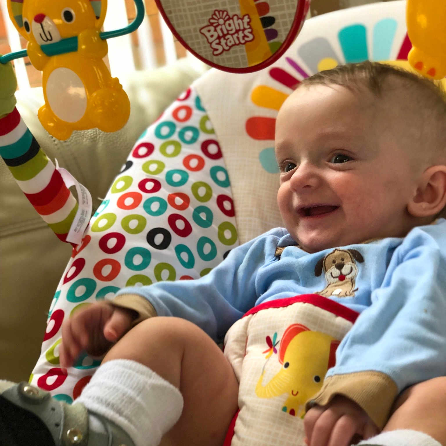 Will is registered to the contest to win money with this photo: baby, child, person, play, stuffed_toy, toddler, yellow