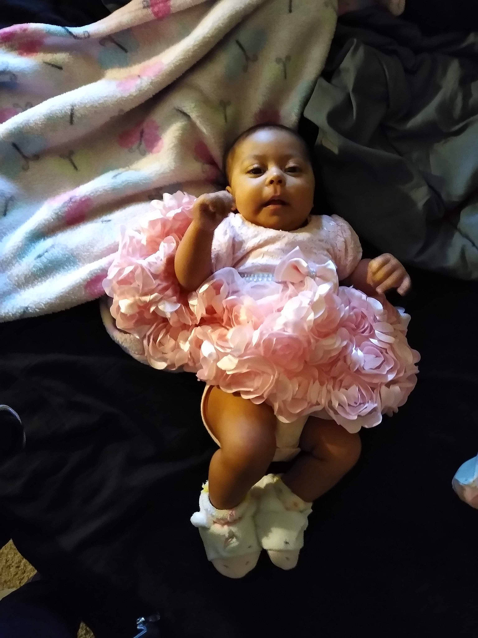 Athena joined the competition — help win amazing prizes! baby, cheek, child, doll, figurine, person, pink, smile, toddler, toy