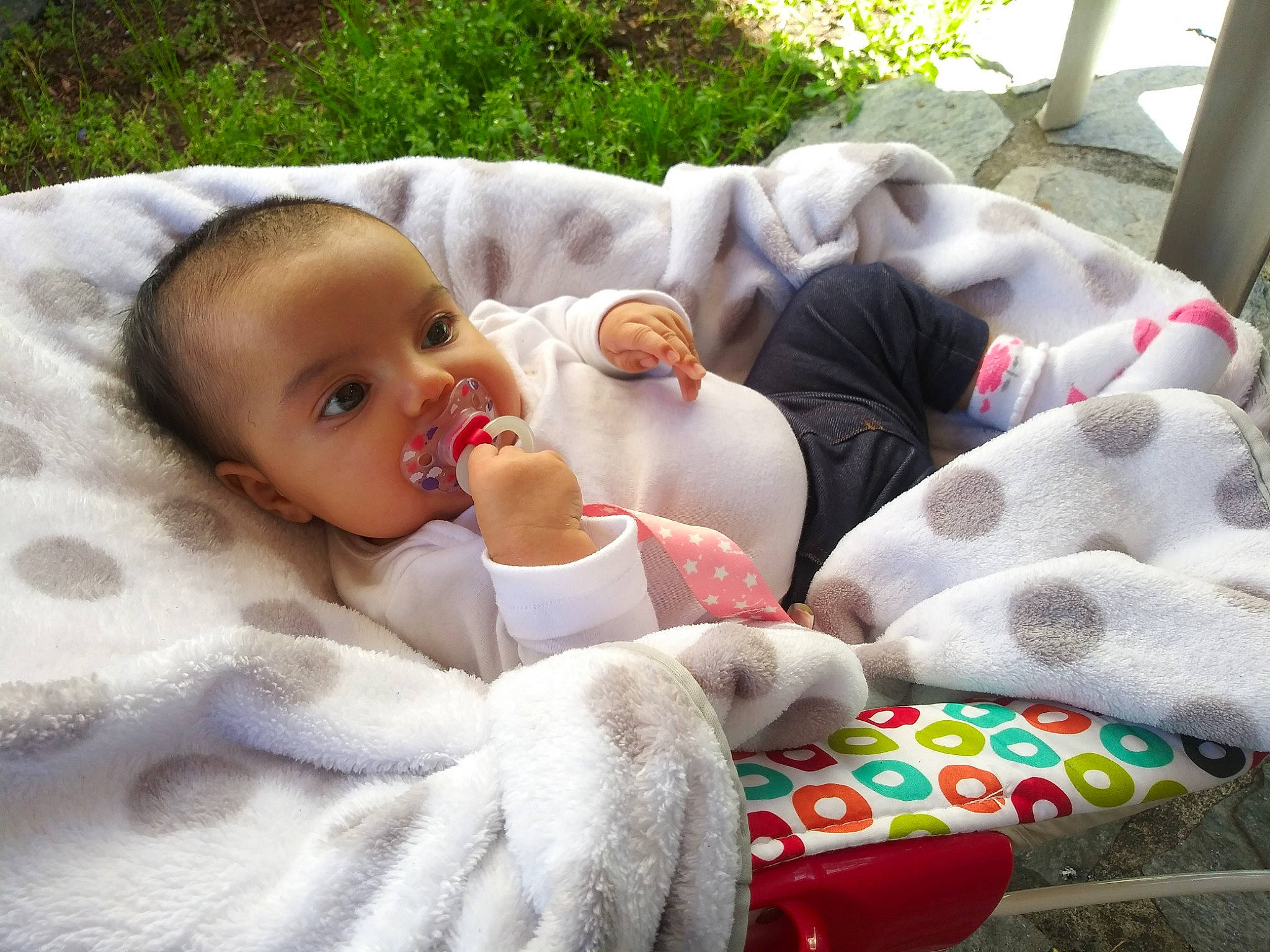 Cecilia is registered to the contest to win money with this photo: baby, baby_products, cheek, child, comfort, linens, person, plant, play, product, sitting, skin, textile, toddler