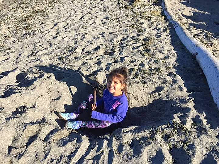 Avelina joined the competition — help win amazing prizes! beach, fun, geological_phenomenon, joy, leisure, mud, person, play, rock, sand, shadow, soil, vacation