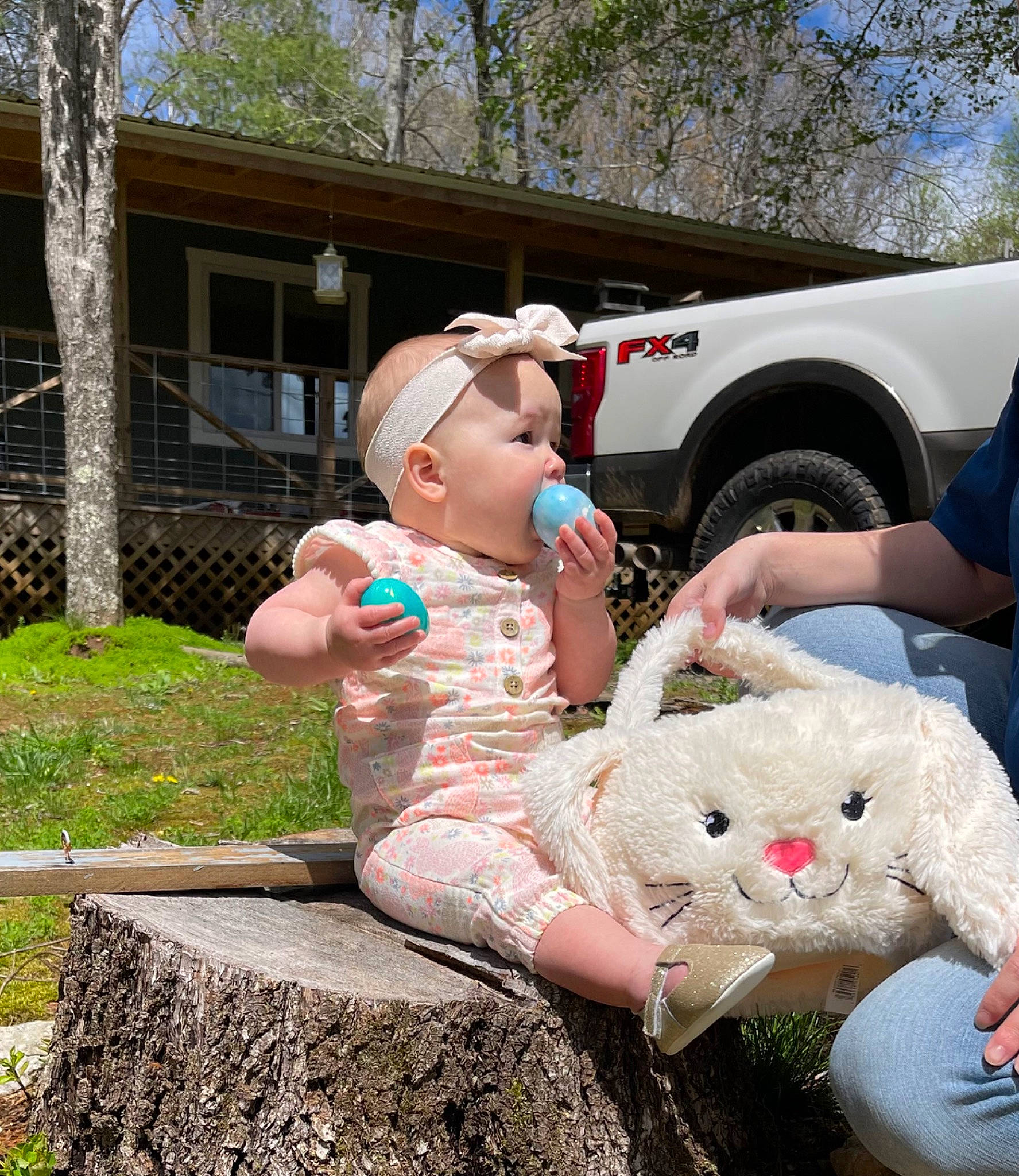 Charleigh joined the competition — help win amazing prizes! baby, car, event, family_car, fun, garden, grass, happy, hat, headwear, leisure, motor_vehicle, person, pink, plant, recreation, shorts, sitting, toddler, toy