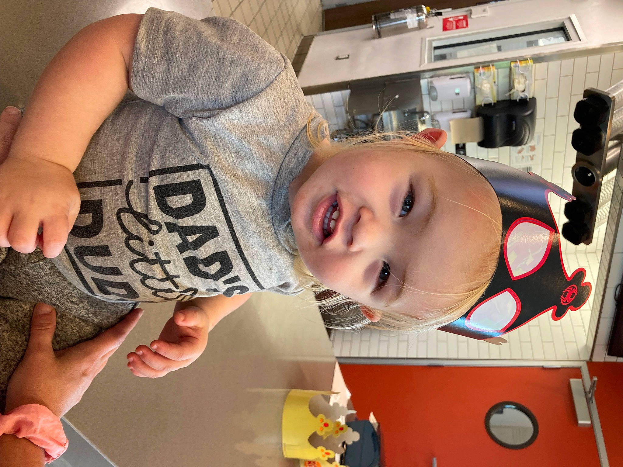 Jordan joined the competition — help win amazing prizes! baby, cheek, child, elbow, flesh, fun, hairstyle, happy, mouth, pattern, person, room, sleeve, smile, t_shirt, tattoo, temporary_tattoo, toddler, wood, wrist