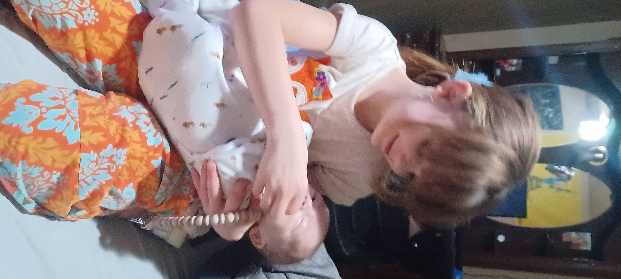 Natalie is registered to the contest to win money with this photo: abdomen, baby, chest, child, elbow, event, flesh, fun, gesture, happy, human_leg, mouth, nail, person, toddler, tree, trunk