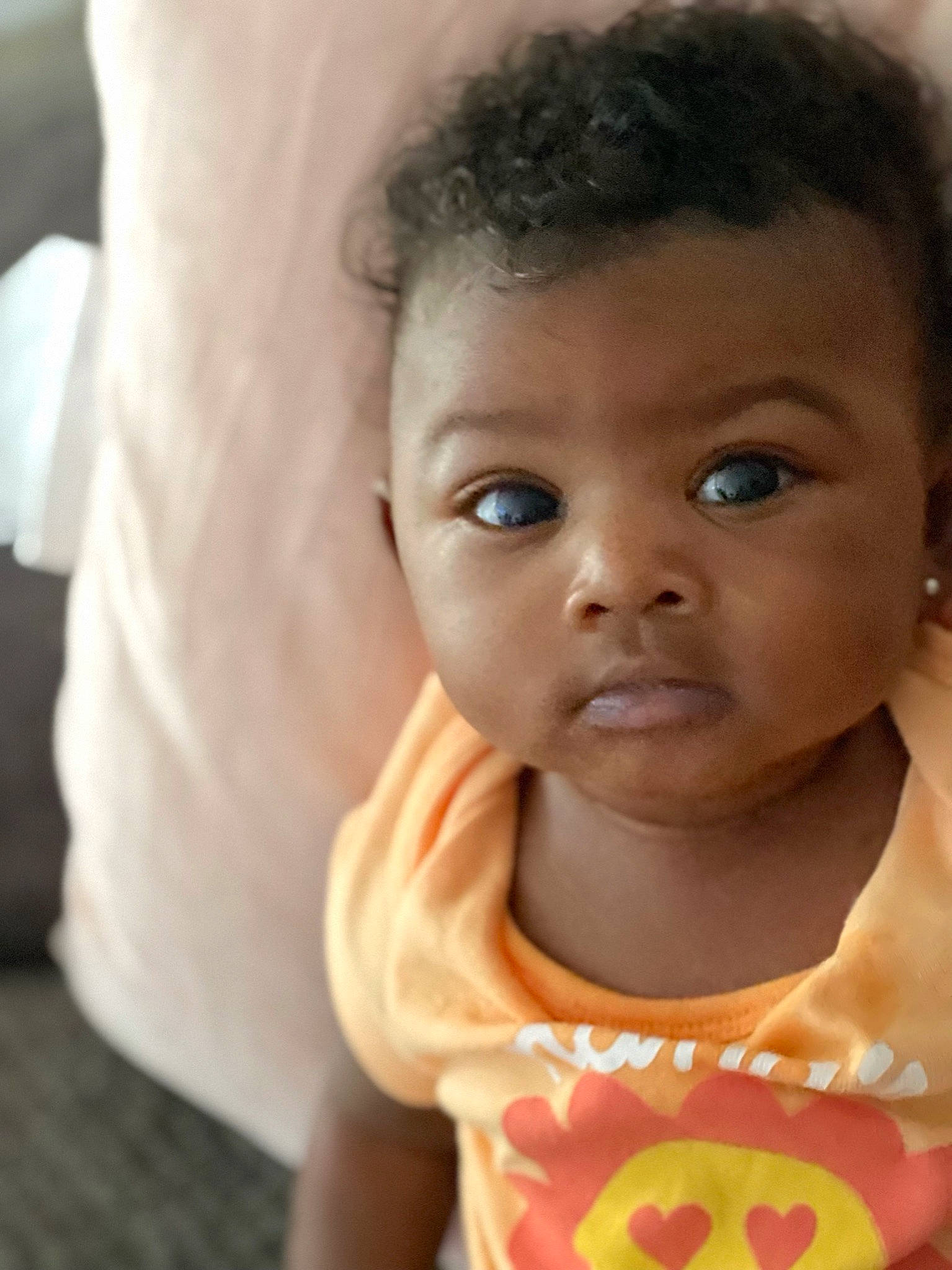 Qhalani is registered to the contest to win money with this photo: baby_toddler_clothing, cheek, chin, dress, ear, eyebrow, eyelash, face, facial_expression, forehead, gesture, hair, head, human_body, lip, mouth, nose, person, skin, sleeve