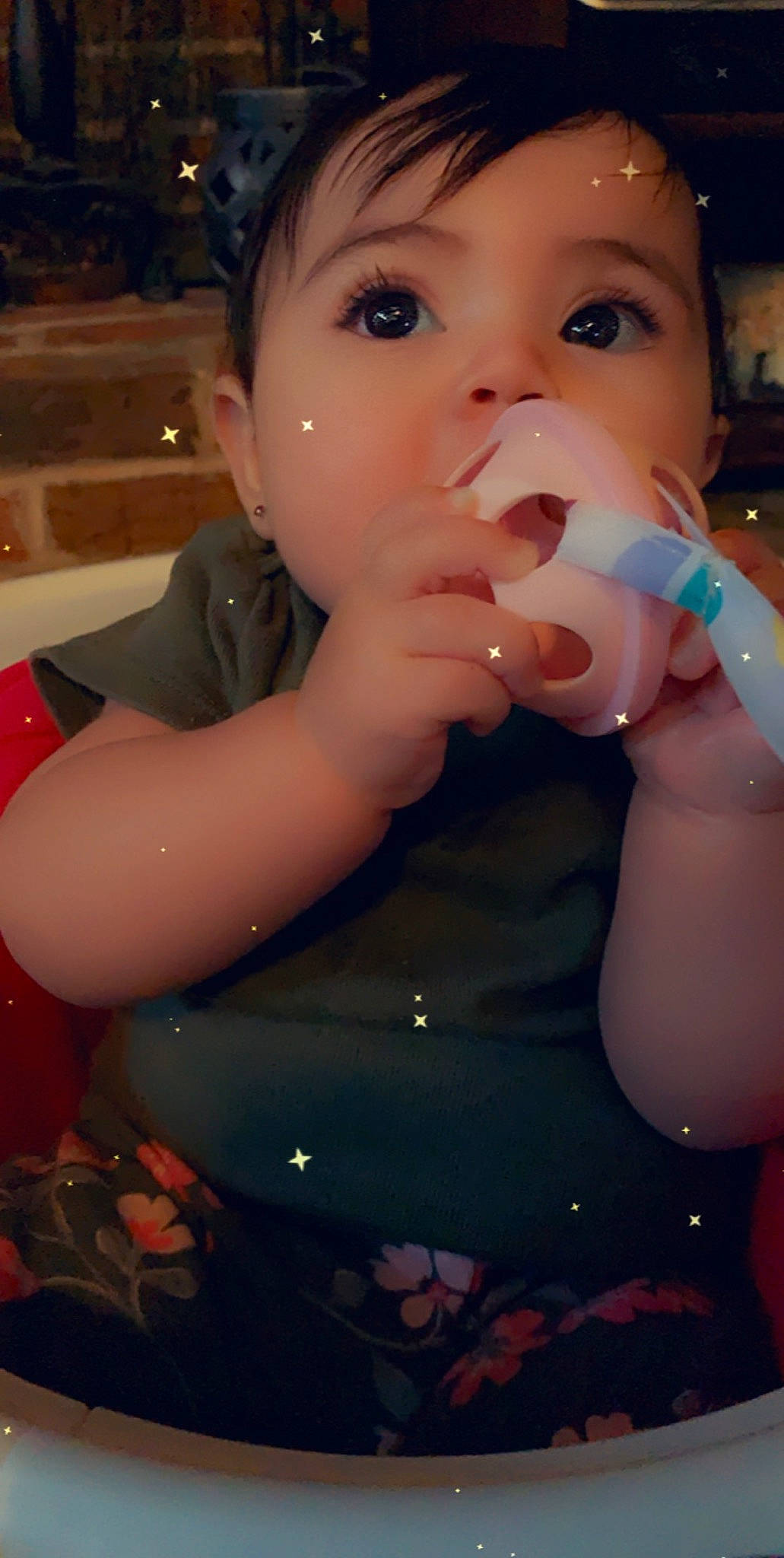 Kira is registered to the contest to win money with this photo: baby, cheek, child, fun, lip, mouth, nose, person, toddler