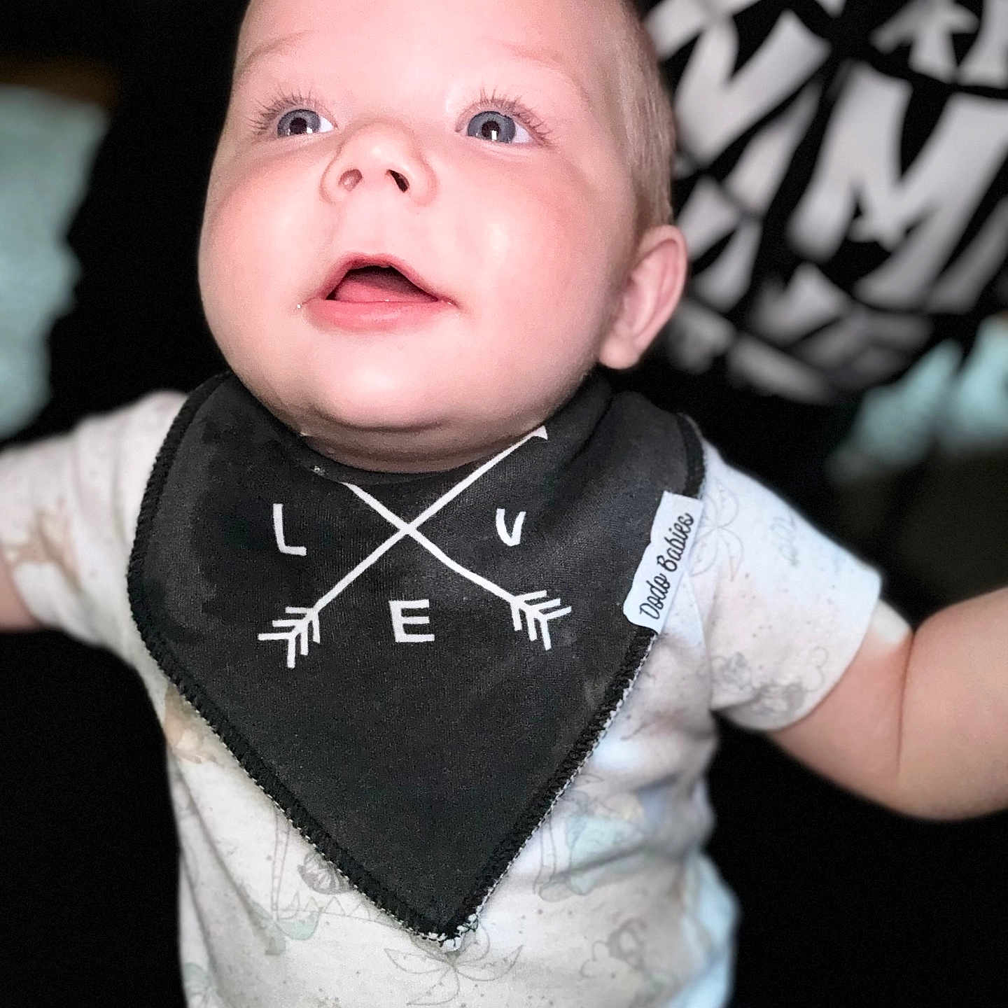 Zeppelin is registered to the contest to win money with this photo: accessories, baby, bandana, bib, clothing, cushion, face, frown, head, headband, homedecor, jewelry, necklace, newborn, person, photography, portrait, sad, t_shirt