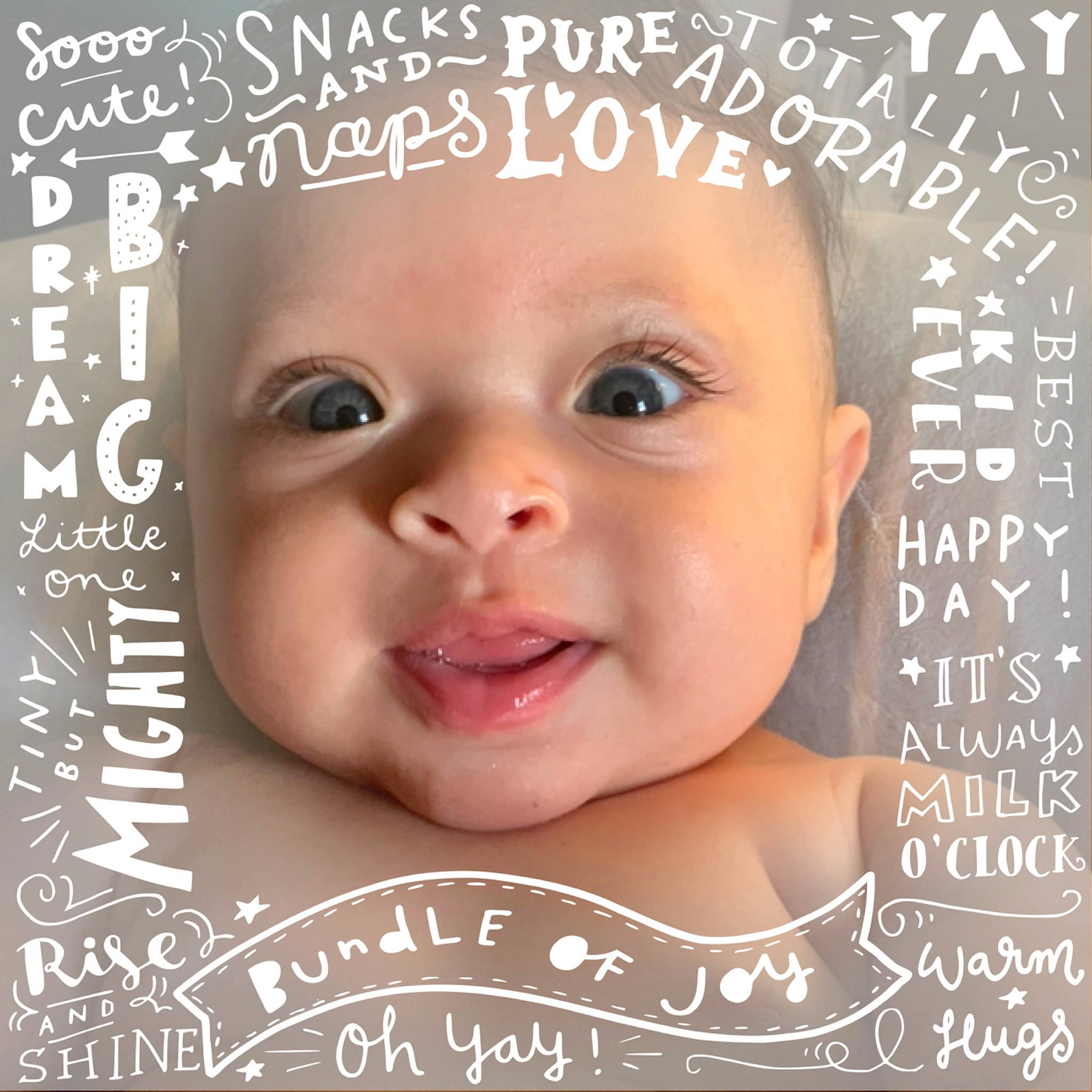 Aaria is registered to the contest to win money with this photo: baby, baby_laughing, baby_making_funny_faces, cheek, child, close_up, face, facial_expression, font, forehead, happy, head, lip, nose, person, photo_caption, photography, skin, smile, text