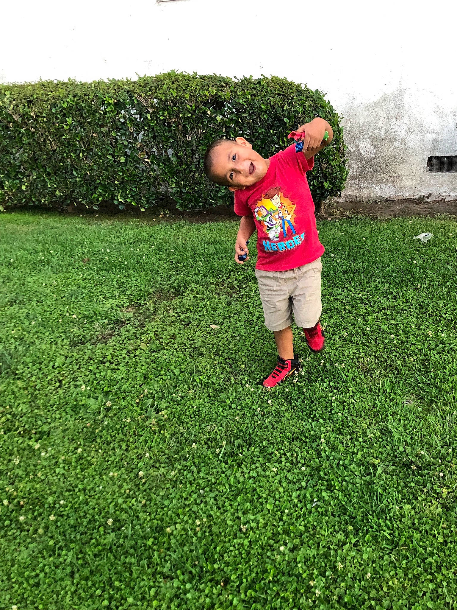 Liam joined the competition — help win amazing prizes! flooring, grass, grass_family, grassland, green, groundcover, happy, joy, land_lot, landscape, lawn, leisure, meadow, pasture, people_in_nature, person, plant, recreation, shorts, shrub