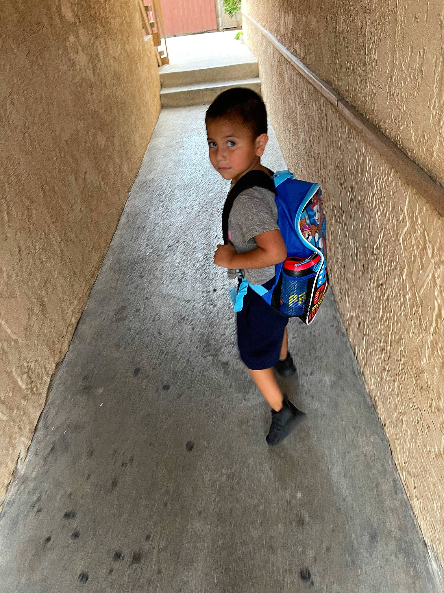 Liam joined the competition — help win amazing prizes! asphalt, baby, baby_toddler_clothing, child, concrete, floor, flooring, happy, human_body, human_leg, leisure, person, recreation, road_surface, shirt, shorts, stairs, t_shirt, tints_and_shades, toddler