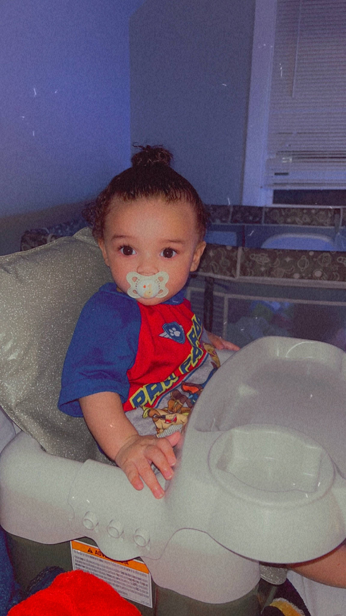 Joziah joined the competition — help win amazing prizes! baby, baby_toddler_clothing, carmine, chair, child, comfort, couch, electric_blue, flooring, fun, human_leg, lap, leg, person, plastic, play, potty_training, sitting, smile, thigh