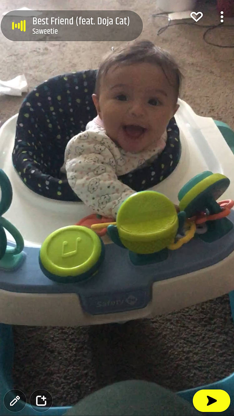 Tiana is registered to the contest to win money with this photo: baby, baby_playing_with_toys, baby_products, baby_toddler_clothing, baby_toys, child, circle, comfort, flooring, fun, happy, head, leisure, person, play, recreation, room, sitting, smile, toddler