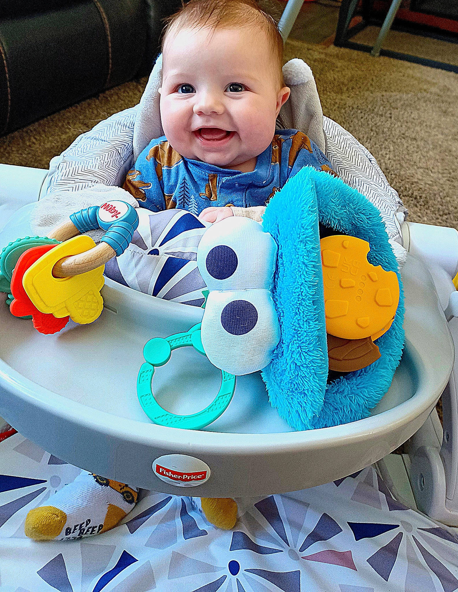 Phoenix joined the competition — help win amazing prizes! baby, baby_toddler_clothing, blue, cake, cake_decorating, cake_decorating_supply, chair, child, dishware, face, food, happy, joy, person, plate, skin, smile, sugar_cake, tableware, toddler