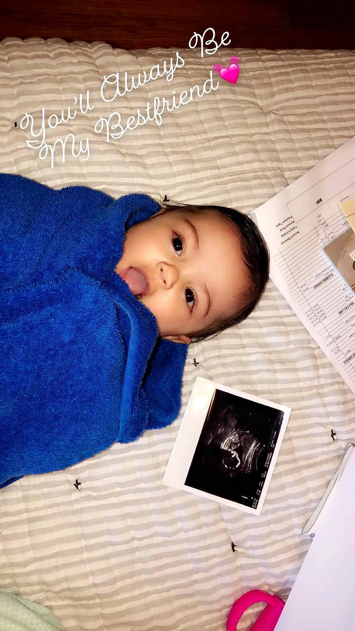 Cecilia joined the competition — help win amazing prizes! baby, baby_products, baby_toddler_clothing, cheek, child, comfort, electric_blue, eyelash, fashion_accessory, flooring, font, happy, linens, pattern, person, photo_caption, portrait_photography, room, sleeve, toddler