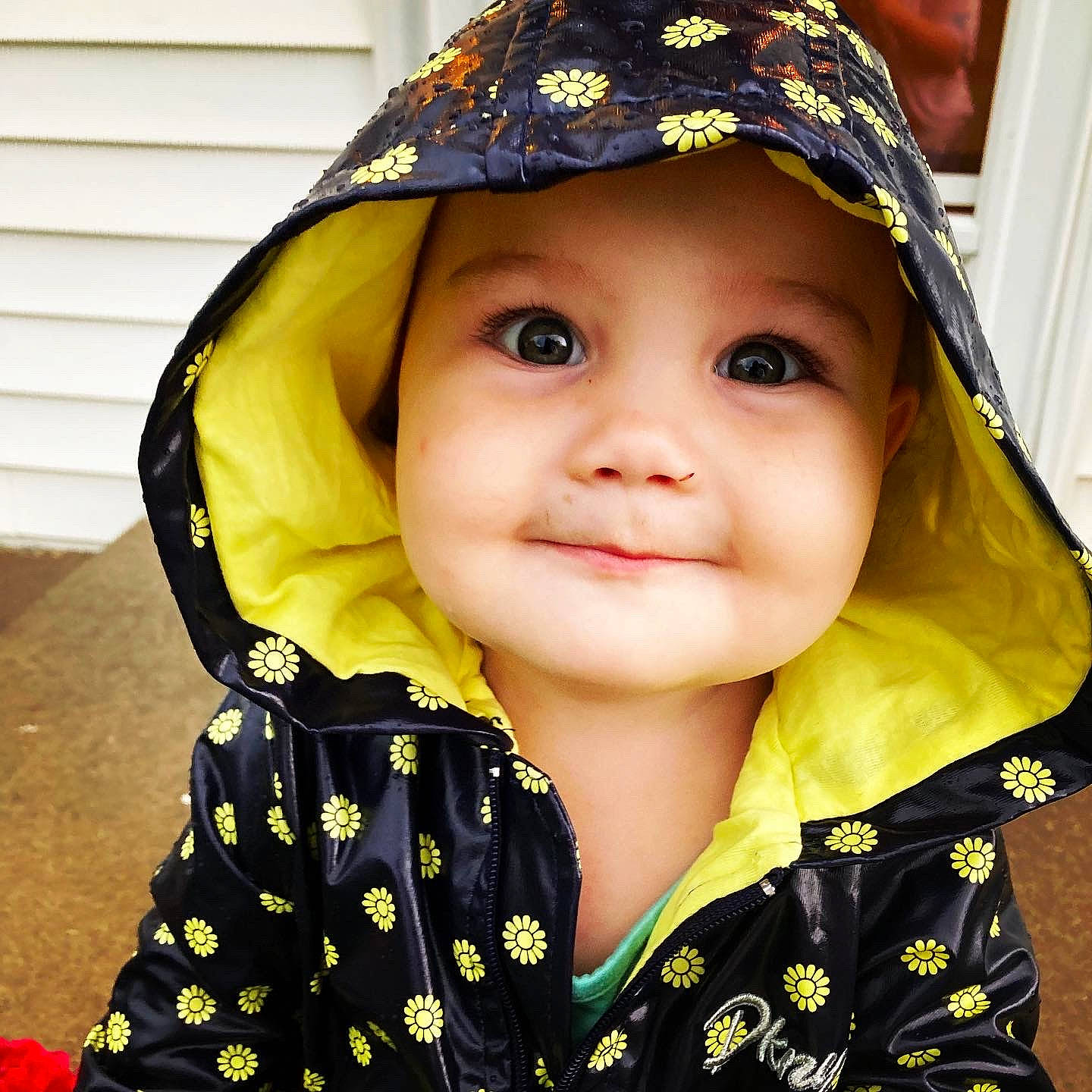 Brynn is registered to the contest to win money with this photo: baby_toddler_clothing, cap, cheek, child, cool, costume_hat, electric_blue, fashion_accessory, fun, happy, hat, headgear, headwear, joy, knit_cap, pattern, person, personal_protective_equipment, sleeve, smile