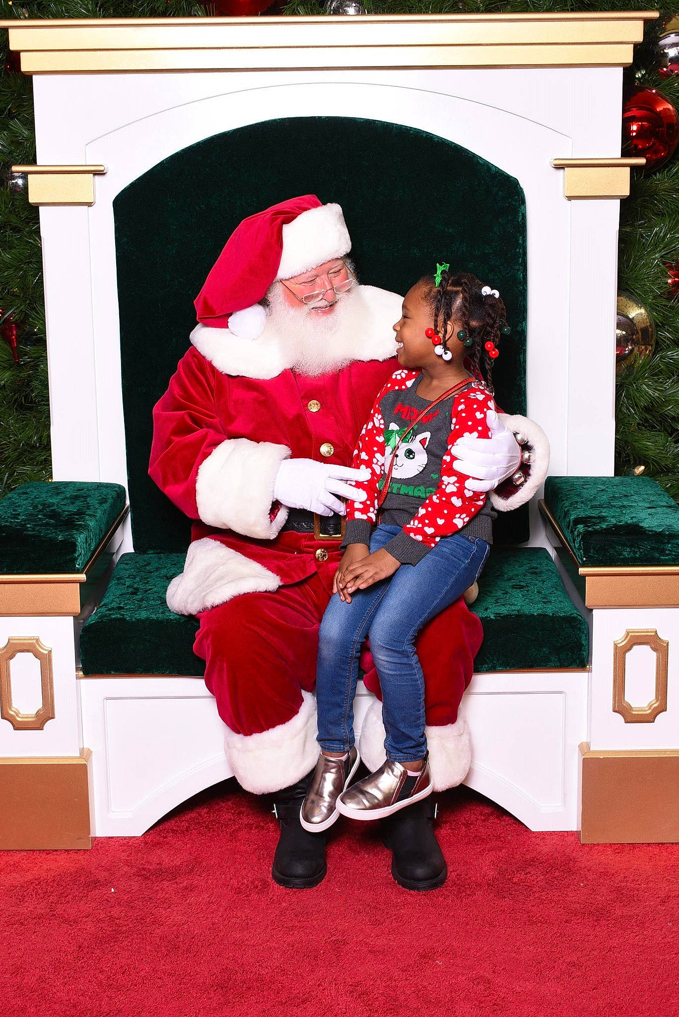 Patience is registered to the contest to win money with this photo: christmas, christmas_eve, event, fictional_character, holiday, lap, person, santa_claus