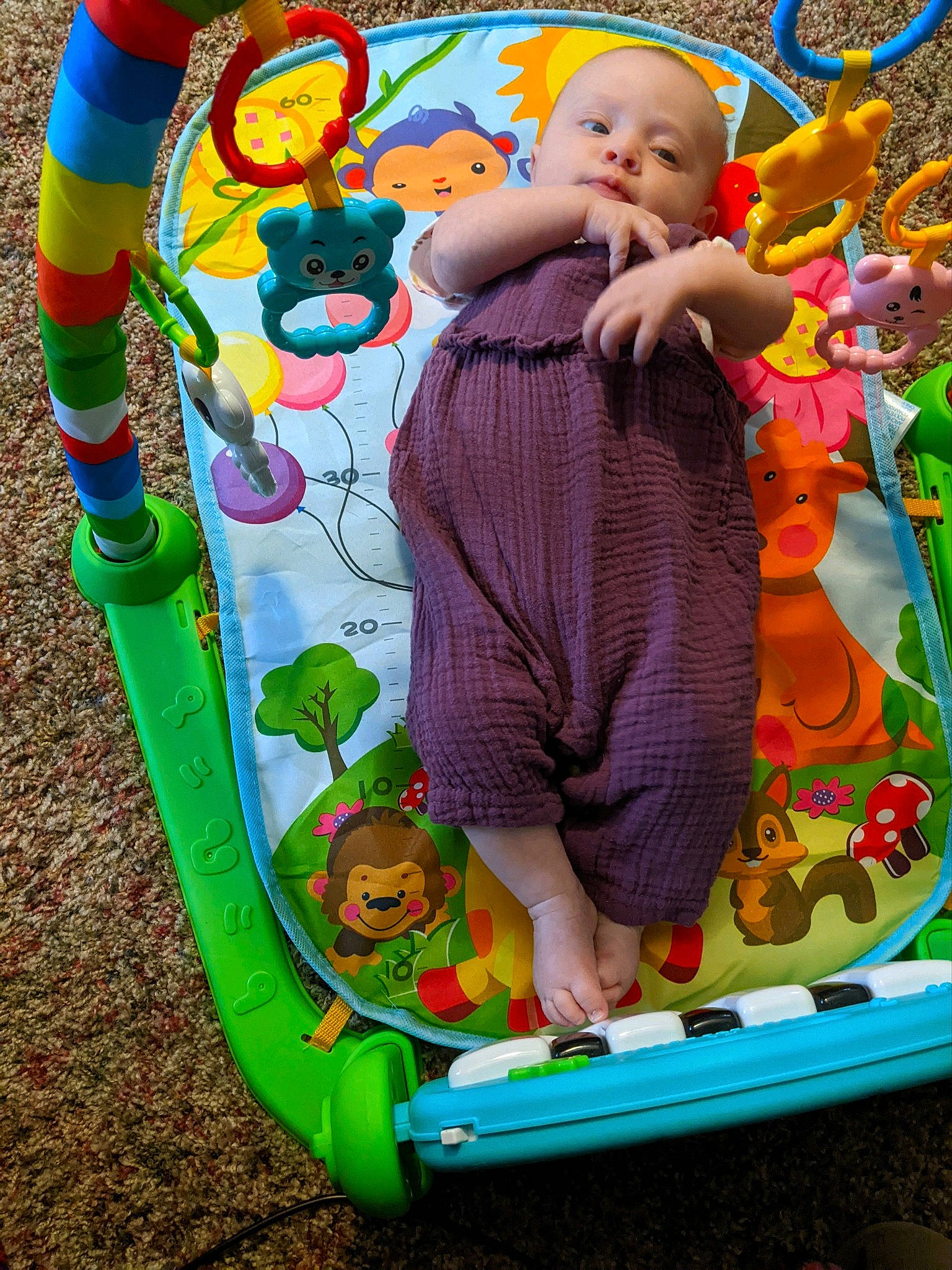 Genevieve joined the competition — help win amazing prizes! baby, baby_playing_with_toys, baby_products, baby_toddler_clothing, baby_toys, child, design, fun, green, happy, leisure, organ, people, person, photograph, play, product, snapshot, toddler, toy